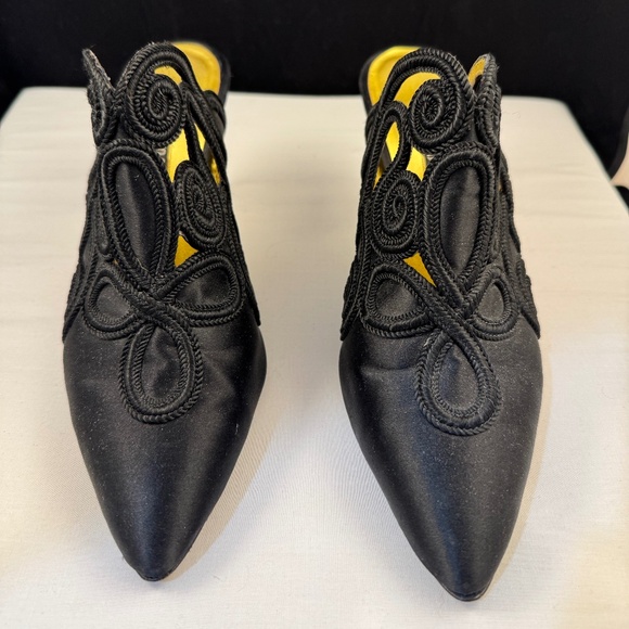 Claudio Merazzi High Mules in Black - Picture 1 of 5